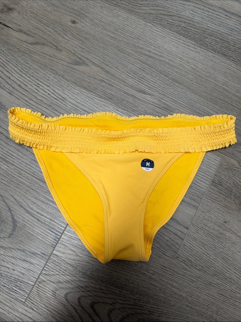 Hollister Bright Yellow Ruffle Bikini Bottoms